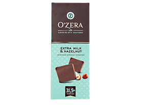 Шоколад O'ZERA молочный с фундуком 90 гр
